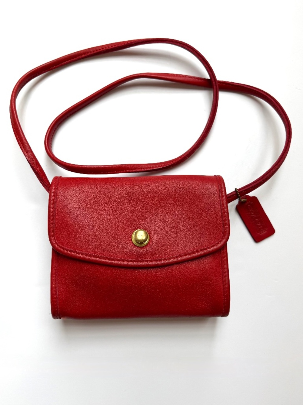 *RARE* Vintage Coach Chrystie Bag RED Leather